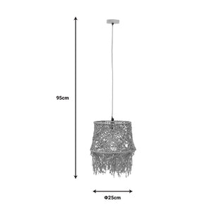 Φωτιστικό οροφής Rapom Inart E27 φυσικό Φ25x95εκ - Pakobazaar