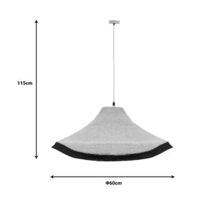 Φωτιστικό οροφής Hatty Inart E27 φυσικό Φ60x115εκ - Pakobazaar