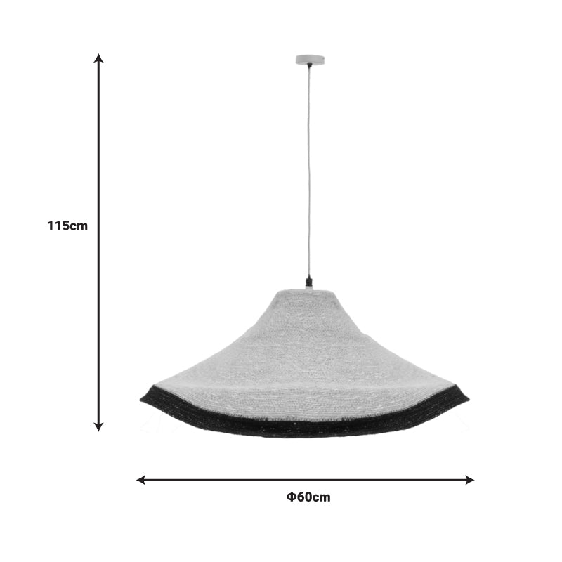 Φωτιστικό οροφής Hatty Inart E27 φυσικό Φ60x115εκ - Pakobazaar
