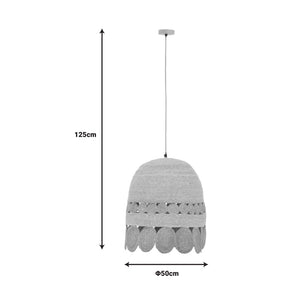 Φωτιστικό οροφής Amide Inart E27 φυσικό Φ50x125εκ - Pakobazaar