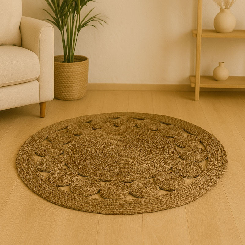 Χαλί Lopzerc Inart φυσικό σχοινί Φ100x2εκ - Pakobazaar