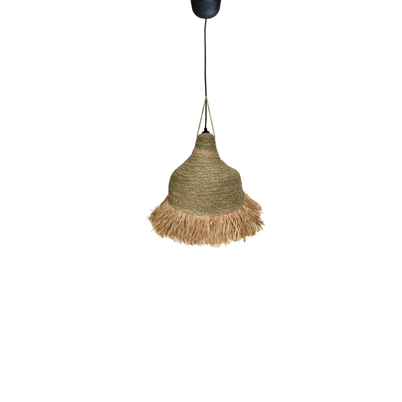 Φωτιστικό οροφής Boher Inart seagrass σε φυσική απόχρωση Φ33x76εκ - Image 1
