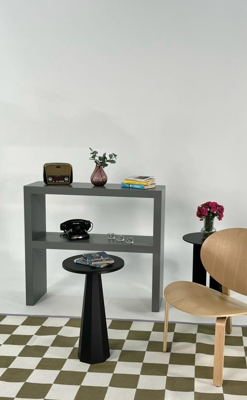 Βοηθητικό Τραπεζάκι Athikia Μαύρο 35x35x57 εκ. MDF