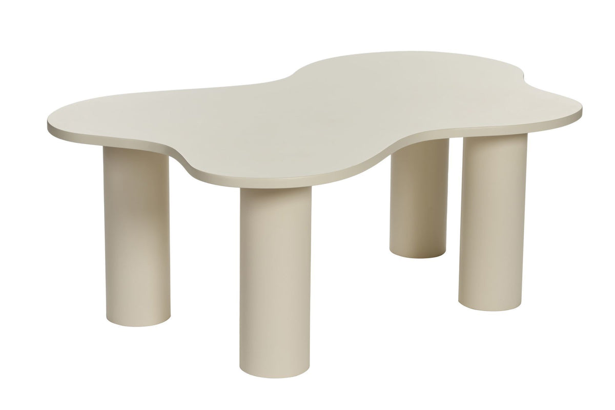 Τραπεζάκι Σαλονιού Kafireas Κρεμ 110x70x40 εκ. MDF