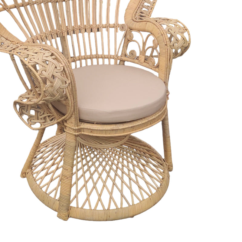 Πολυθρόνα Dorothy Inart με μπεζ μαξιλάρι-φυσικό rattan 115x53x147εκ - Pakobazaar