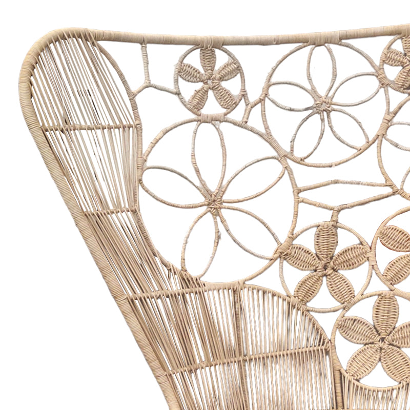 Πολυθρόνα Jake Inart με μπεζ μαξιλάρι-φυσικό rattan 110x86x145εκ - Pakobazaar