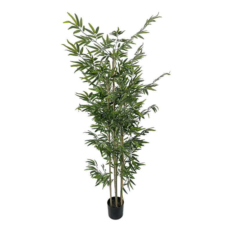 Διακοσμητικό φυτό Bamboo σε γλάστρα Inart πράσινο pp Υ190εκ - Image 1