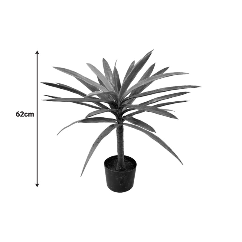 Διακοσμητικό φυτό Dracaena palm σε γλάστρα Inart πράσινο pp Υ62εκ - Image 2