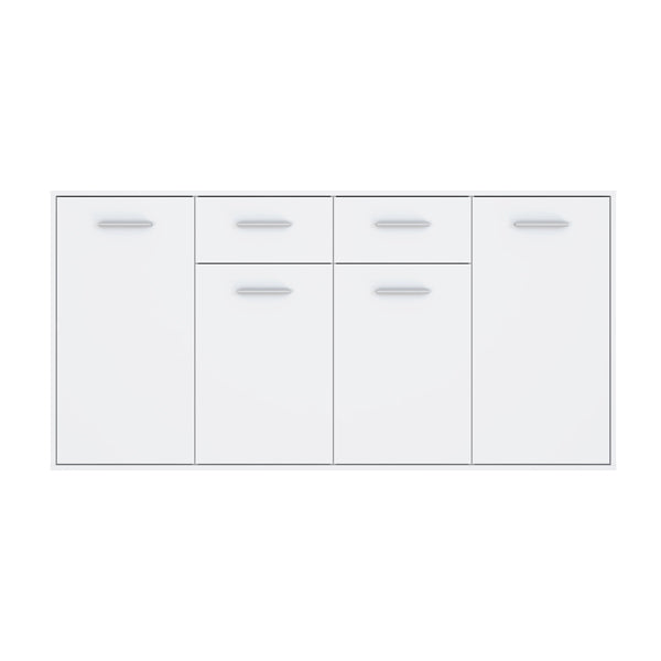 Μπουφές Drepen  μελαμίνη σε λευκό χρώμα 162.3x34.2x81.7εκ - Image 3