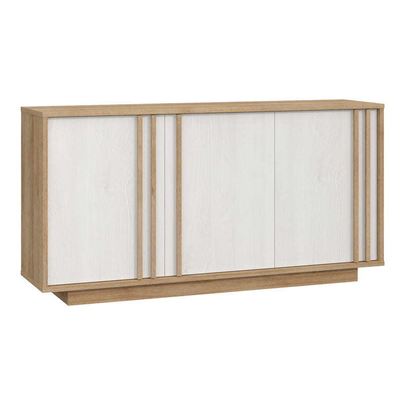 Μπουφές Chesto  μελαμίνη σε λευκή και oak απόχρωση 169.2x42x87εκ - Image 2