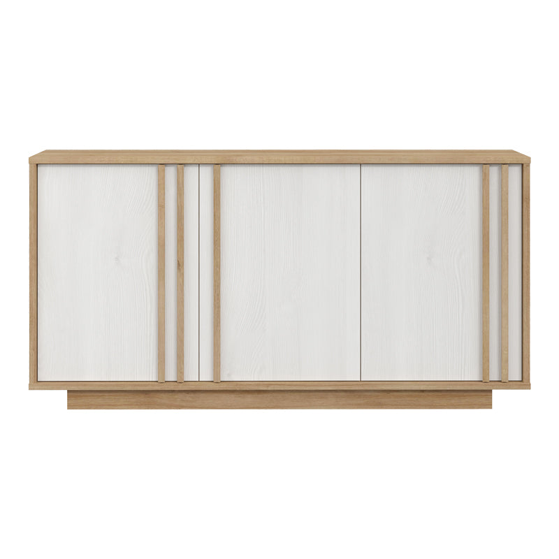 Μπουφές Chesto  μελαμίνη σε λευκή και oak απόχρωση 169.2x42x87εκ - Image 3