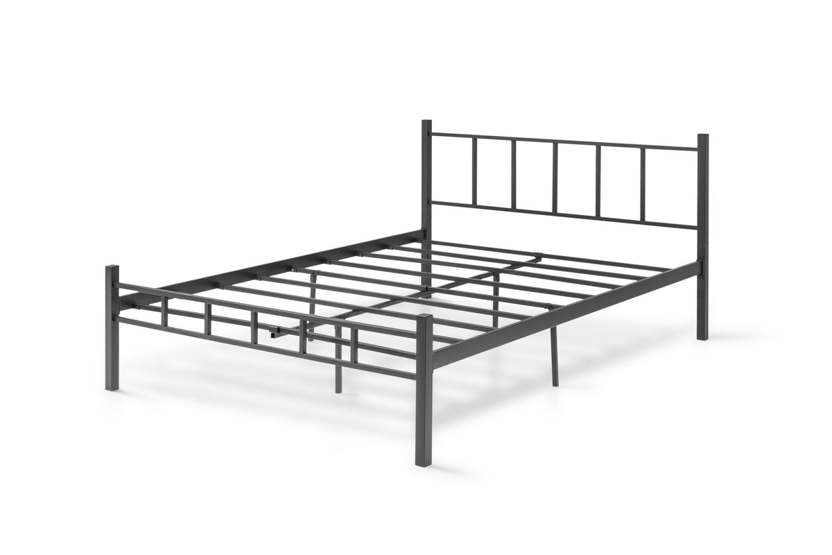 Μονό Κρεβάτι Dragano Μεταλλικό Μαύρο 160x200x95 εκ. Μετάλλου