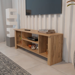 Έπιπλο τηλεόρασης Seref  σε oak απόχρωση 120x30x47εκ - Pakobazaar