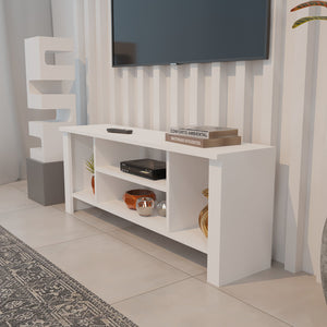 Έπιπλο τηλεόρασης Seref  σε λευκή απόχρωση 120x30x47εκ - Pakobazaar