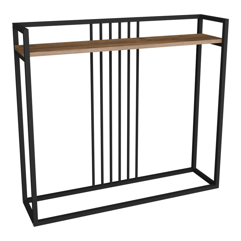 Κονσόλα Convida  oak με μαύρο μεταλλικό σκελετό 100x25x90εκ - Pakobazaar