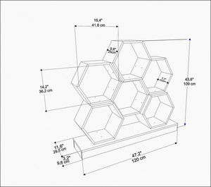 Βιβλιοθήκη Stavros Μαύρο - Δρυς 120x29.5x109 εκ. Μελαμίνης