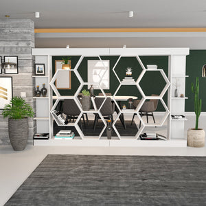 Βιβλιοθήκη Perissa Λευκό 140x29.6x177.4 εκ. Μελαμίνης - Pakobazaar