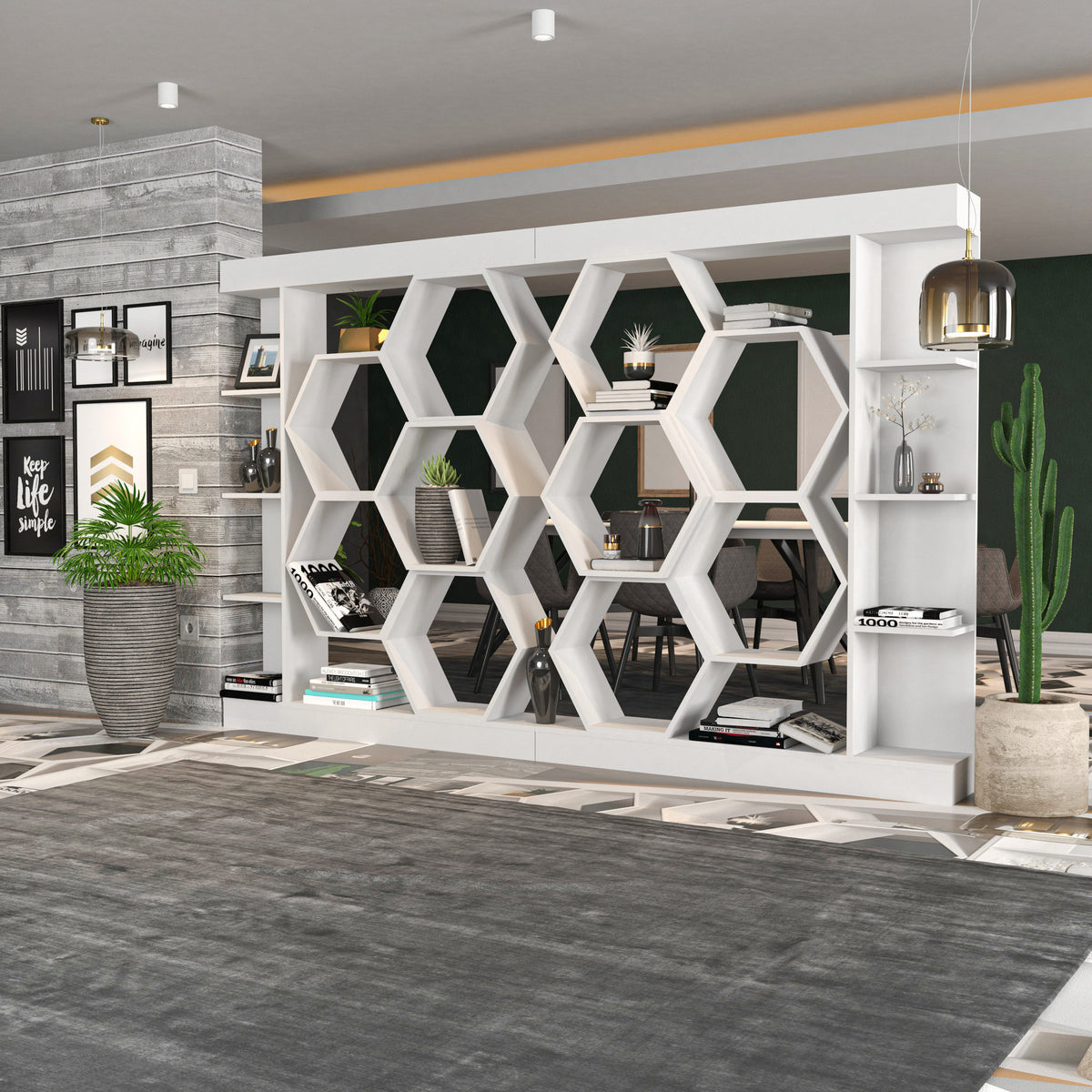 Βιβλιοθήκη Perissa Λευκό 140x29.6x177.4 εκ. Μελαμίνης - Pakobazaar
