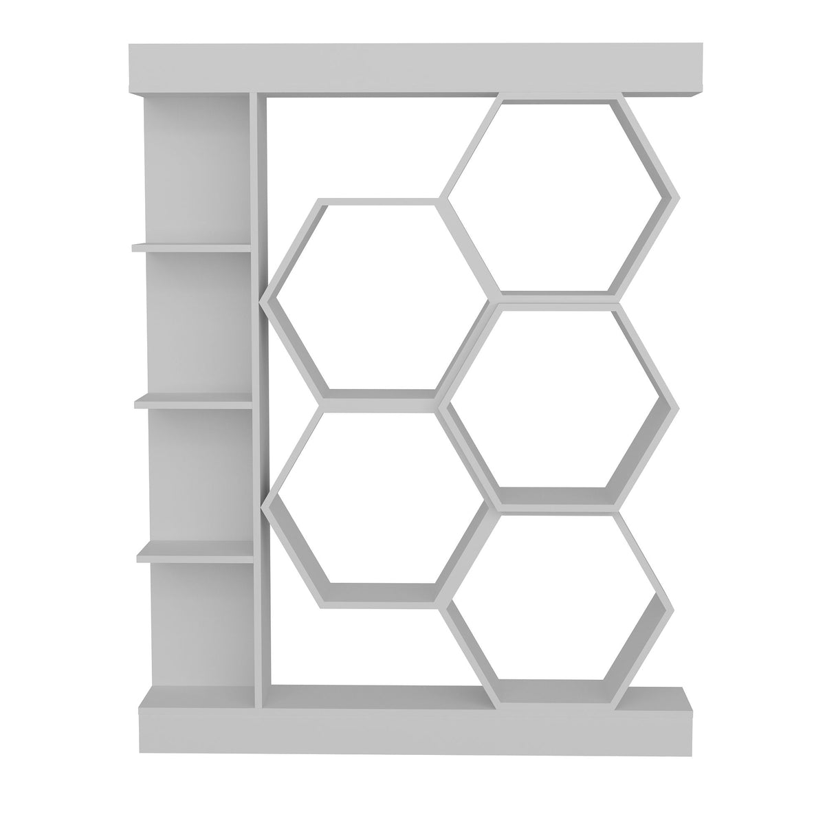 Βιβλιοθήκη Perissa Λευκό 140x29.6x177.4 εκ. Μελαμίνης - Pakobazaar