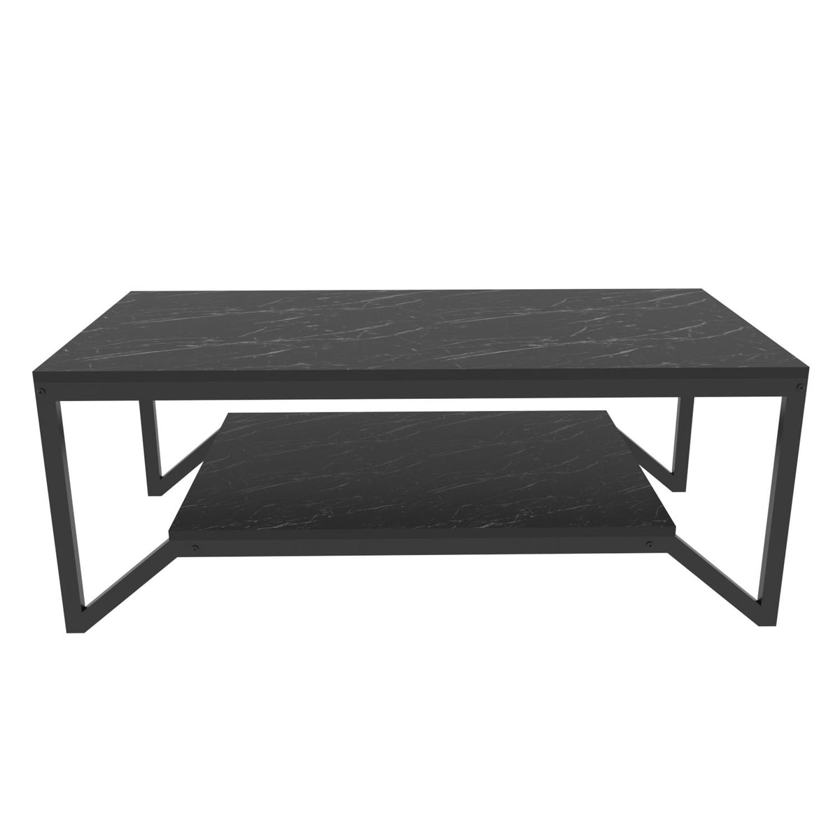 Τραπεζάκι Σαλονιού Prasino Μαύρο 120x60x45.8 εκ. Μελαμίνης