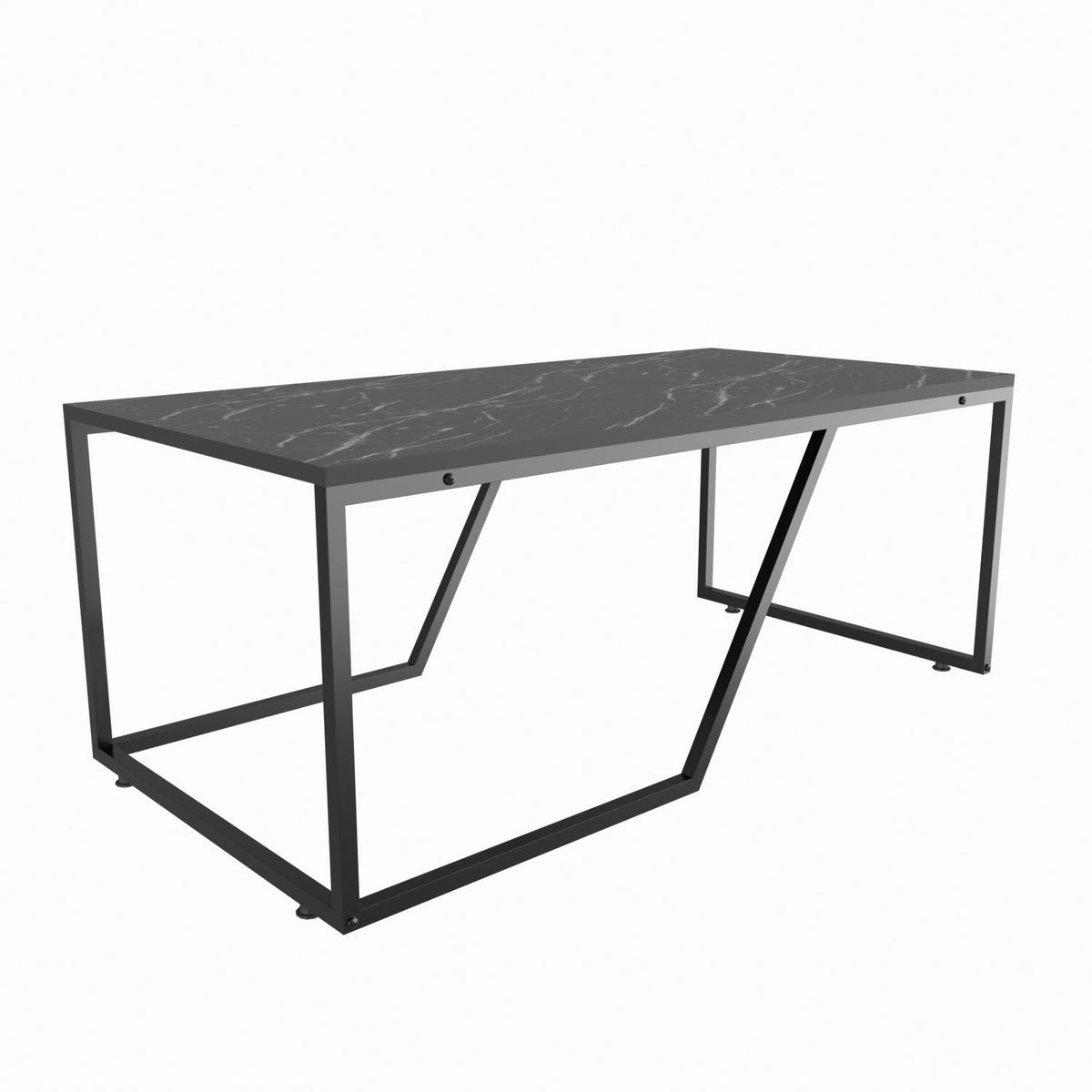 Τραπεζάκι Σαλονιού Kentavrio Μαύρο 120x60x48 εκ. Μελαμίνης