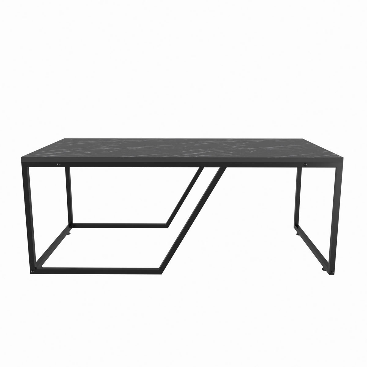 Τραπεζάκι Σαλονιού Kentavrio Μαύρο 120x60x48 εκ. Μελαμίνης