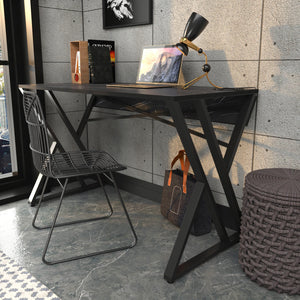 Γραφείο Iliochori Μαύρο 120x60x75 εκ. Μελαμίνης - Pakobazaar