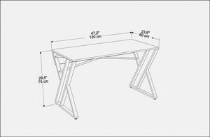 Γραφείο Iliochori Μαύρο 120x60x75 εκ. Μελαμίνης - Pakobazaar