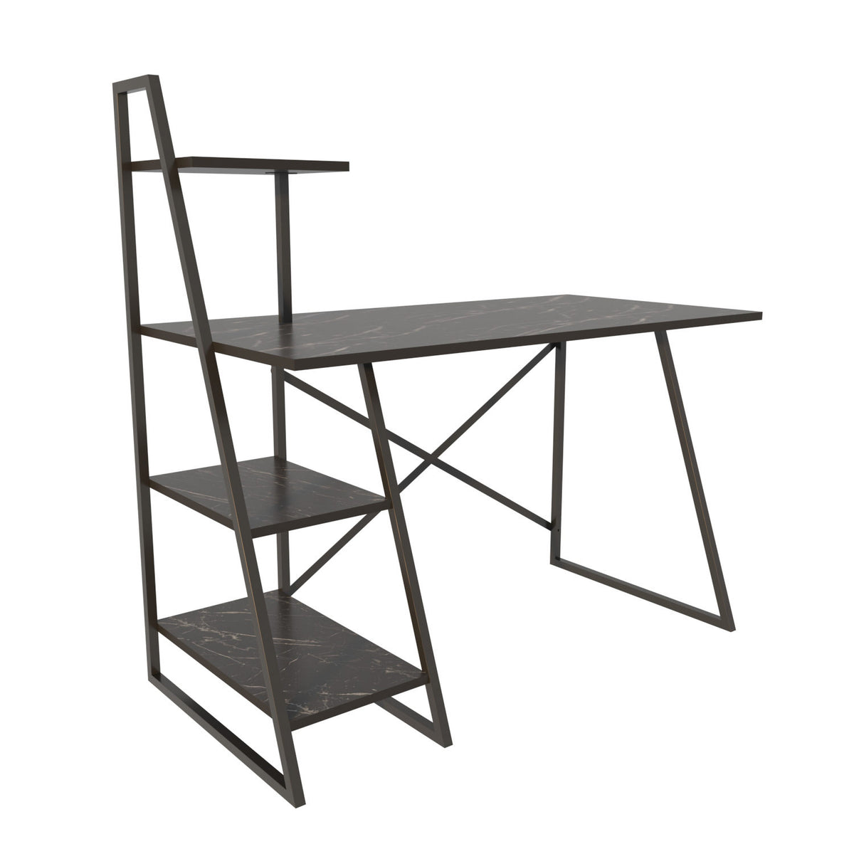 Γραφείο Daphnos Μαύρο 120x60x120 εκ. Μελαμίνης