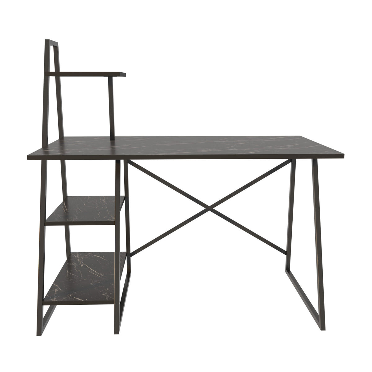 Γραφείο Daphnos Μαύρο 120x60x120 εκ. Μελαμίνης