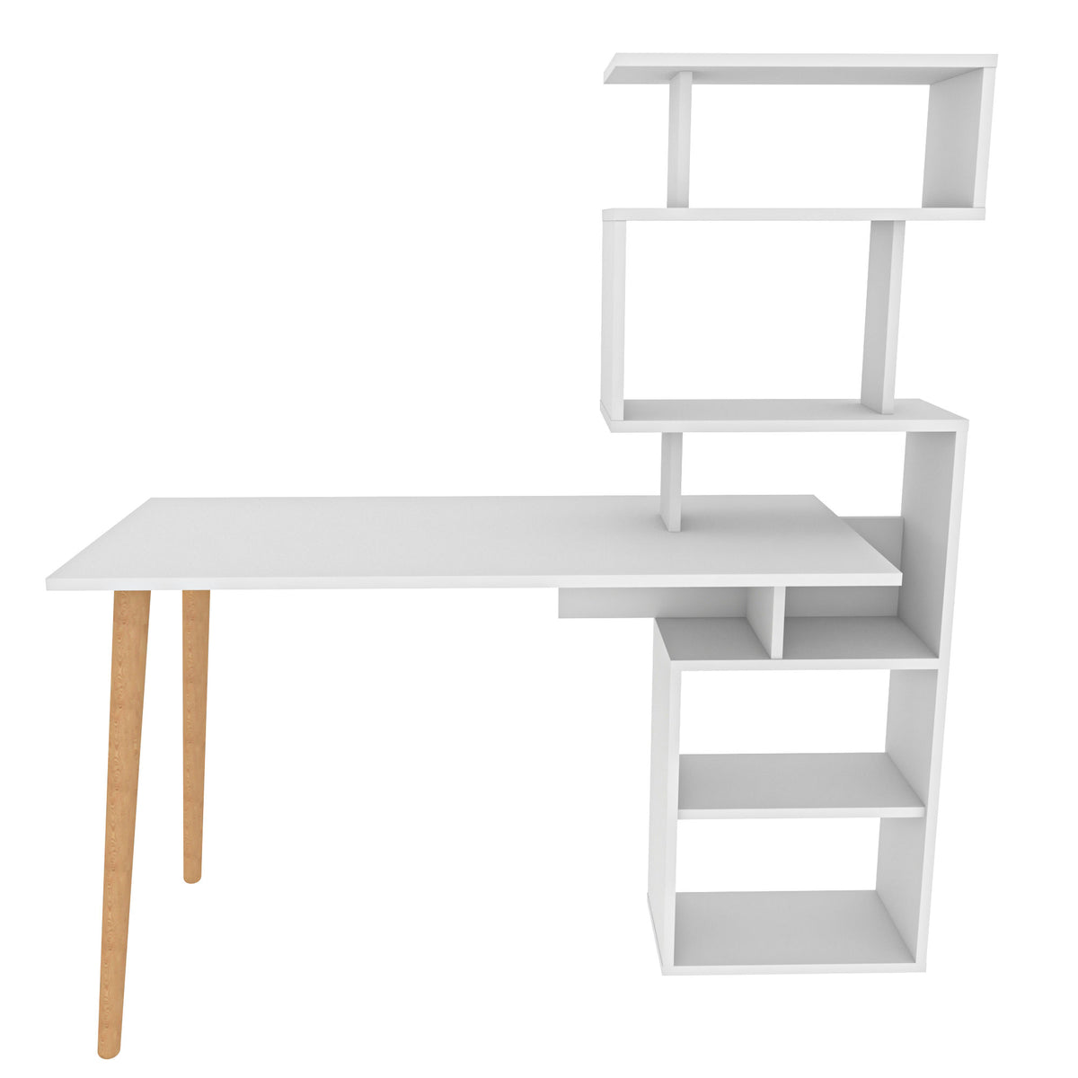 Γραφείο Strongyli Λευκό 133x55x146.4 εκ. Μελαμίνης
