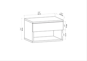 Κομοδίνο Anthili Δρυς 44.6x29x31.9 εκ. Μελαμίνης
