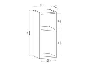 Κομοδίνο Embonas Λευκό 23.2x22x59.6 εκ. Μελαμίνης