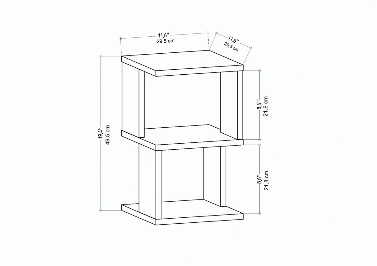 Κομοδίνο Ypati Δρυς 29.6x29.6x49.4 εκ. Μελαμίνης