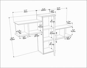 Ράφι Τοίχου Matzourana Μαύρο Bendire 118.6x35x51.8 εκ. Μελαμίνης