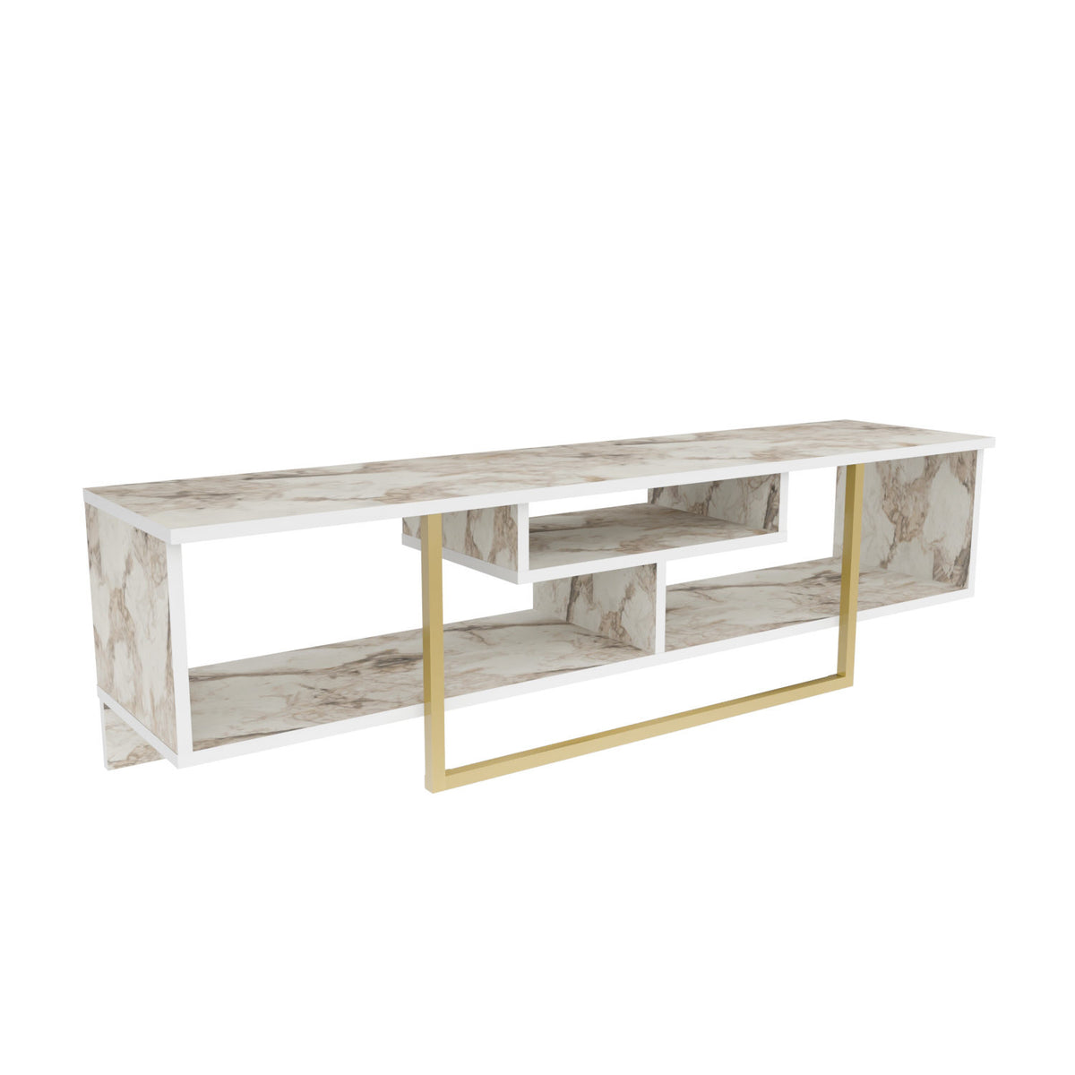 Έπιπλο Τηλεόρασης Kombotades Χρυσό - Ephesus 150x35.2x40 εκ. Μελαμίνης