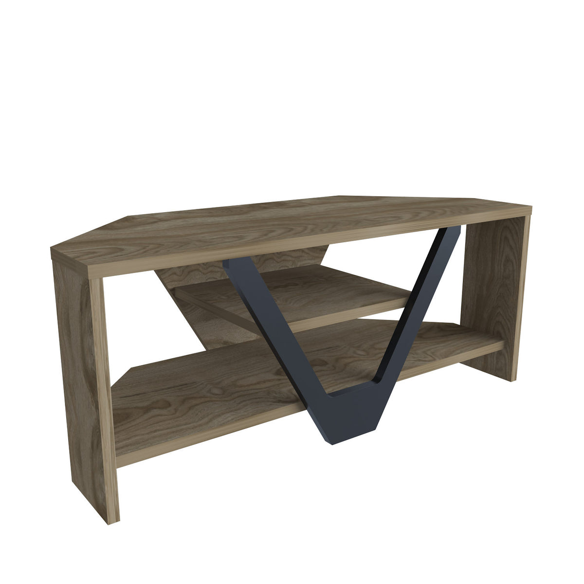 Έπιπλο Τηλεόρασης Faskomilo Oud - Μαύρο 90x35x36.8 εκ. Μελαμίνης