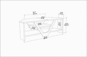 Έπιπλο Τηλεόρασης Faskomilo Oud - Μαύρο 90x35x36.8 εκ. Μελαμίνης