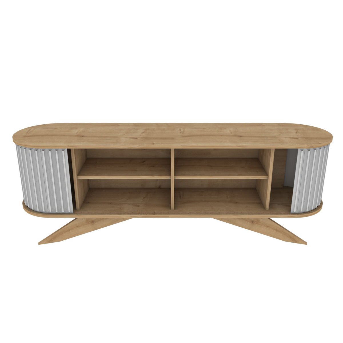 Έπιπλο Τηλεόρασης Kamari Sapphire - Λευκό 180x43x60 εκ. Μελαμίνης