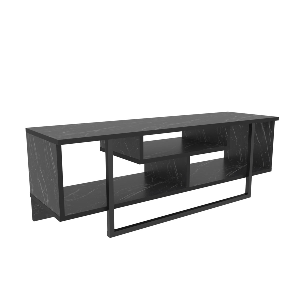 Έπιπλο Τηλεόρασης Kombotades Μαύρο 120x35.2x40.2 εκ. Μελαμίνης