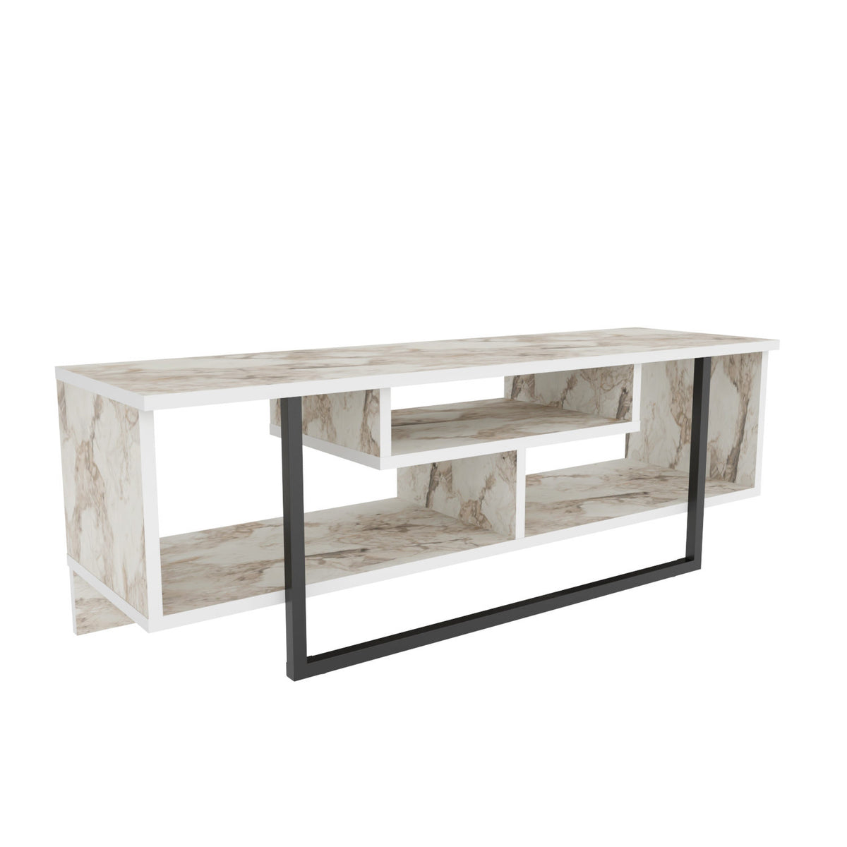 Έπιπλο Τηλεόρασης Kombotades Ephesus - Μαύρο 120x35.2x40.2 εκ. Μελαμίνης
