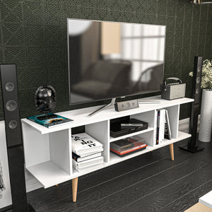 Έπιπλο Τηλεόρασης Zoumpoulo Λευκό 160x35x38.6 εκ. Μελαμίνης
