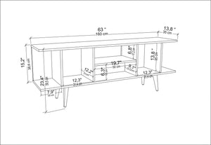 Έπιπλο Τηλεόρασης Zoumpoulo Λευκό 160x35x38.6 εκ. Μελαμίνης