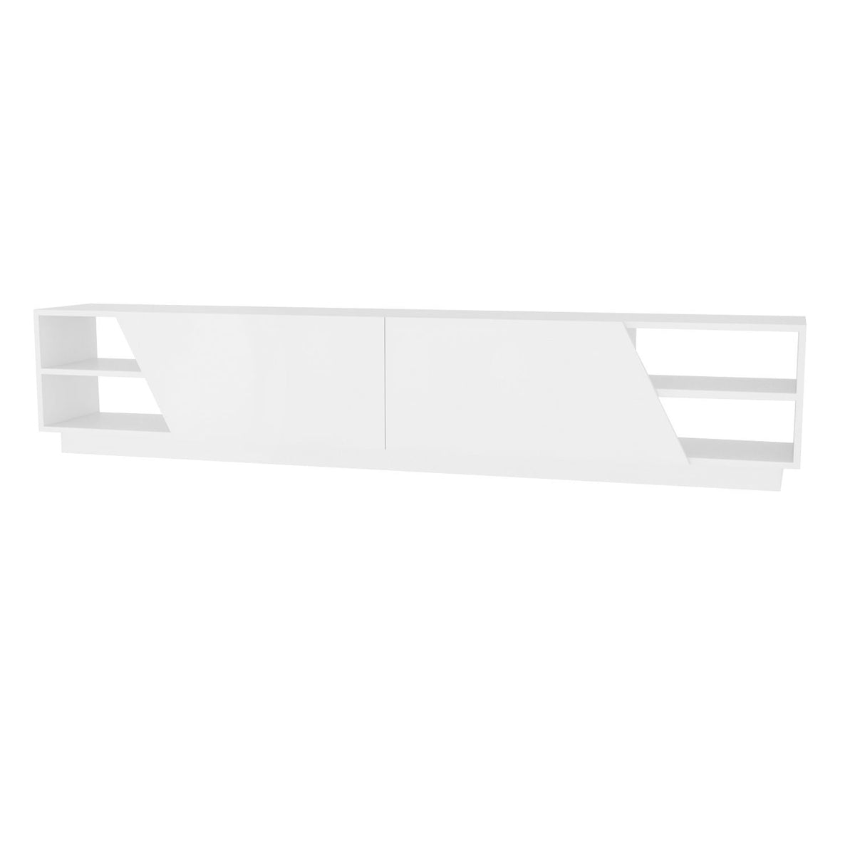 Έπιπλο Τηλεόρασης Lygaria Λευκό 240x37.1x47.4 εκ. Μελαμίνης