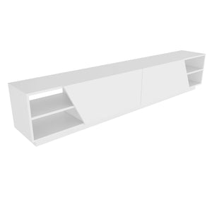 Έπιπλο Τηλεόρασης Lygaria Λευκό 240x37.1x47.4 εκ. Μελαμίνης