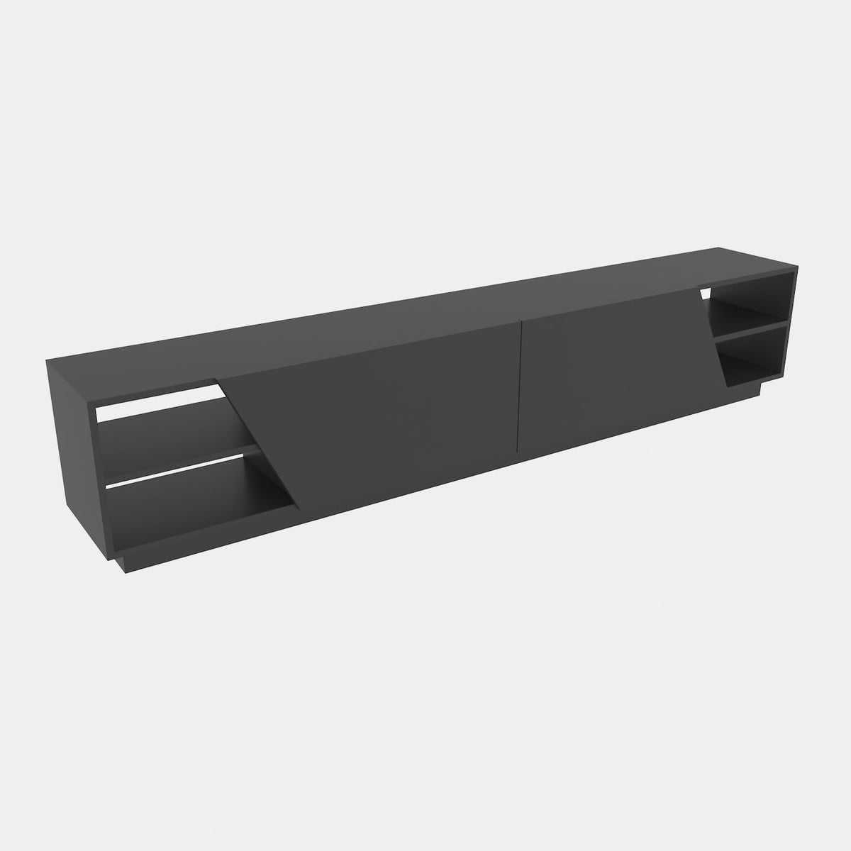 Έπιπλο Τηλεόρασης Lygaria Ανθρακί 240x37.1x47.4 εκ. Μελαμίνης
