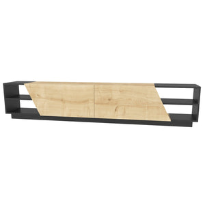 Έπιπλο Τηλεόρασης Lygaria Ανθρακί - Δρυς 240x37.1x47.4 εκ. Μελαμίνης