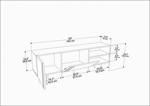 Έπιπλο Τηλεόρασης Georgioupoli Sapphire 160x35x38.6 εκ. Μελαμίνης