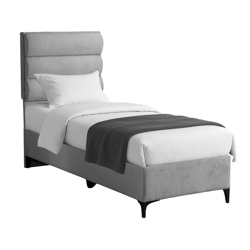 Κρεβάτι Limit  ύφασμα σε γκρι απόχρωση 90x200εκ - Image 1