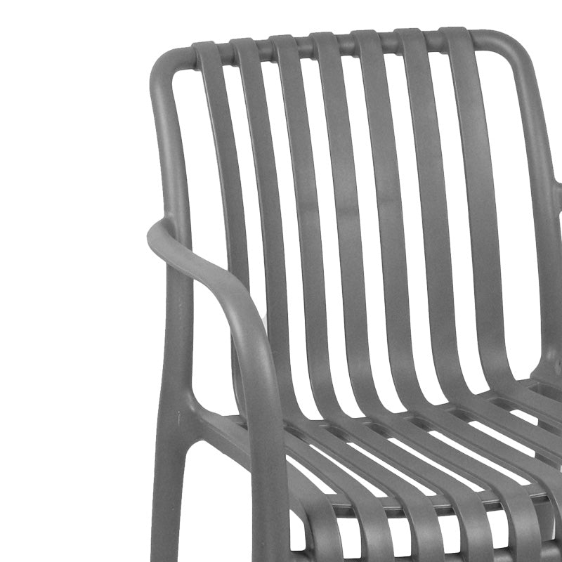Πολυθρόνα Zoi  pp σε ανθρακί απόχρωση 58.5x54x80εκ - Pakobazaar